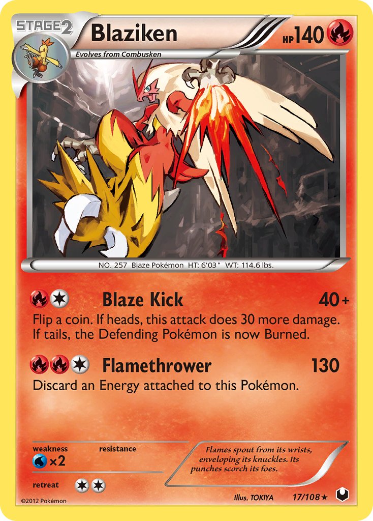 Blaziken 17/108 Reverse Rare - MissingNo.