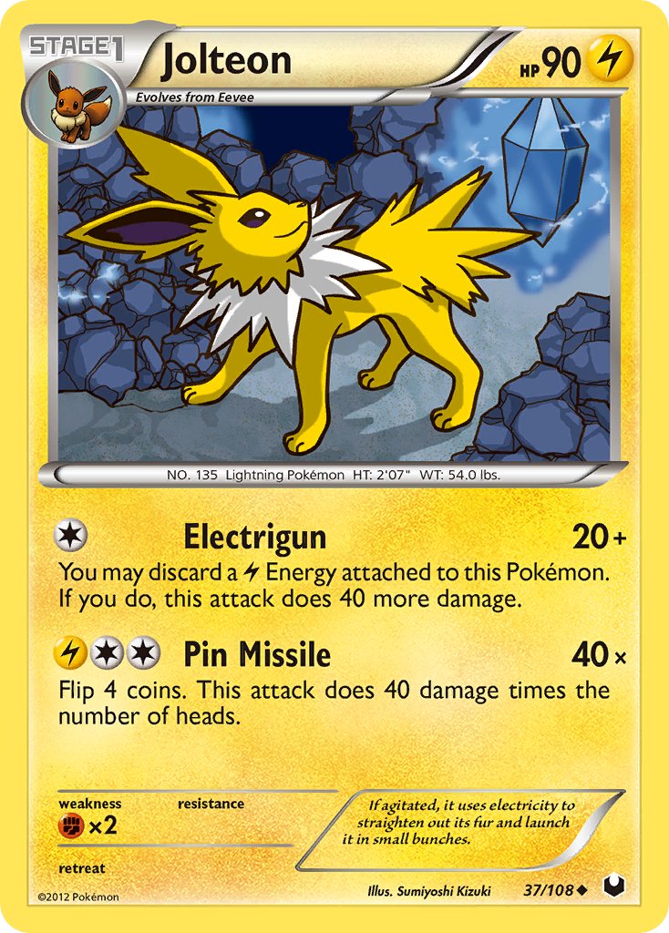Jolteon 37/108 Reverse Uncommon - MissingNo.