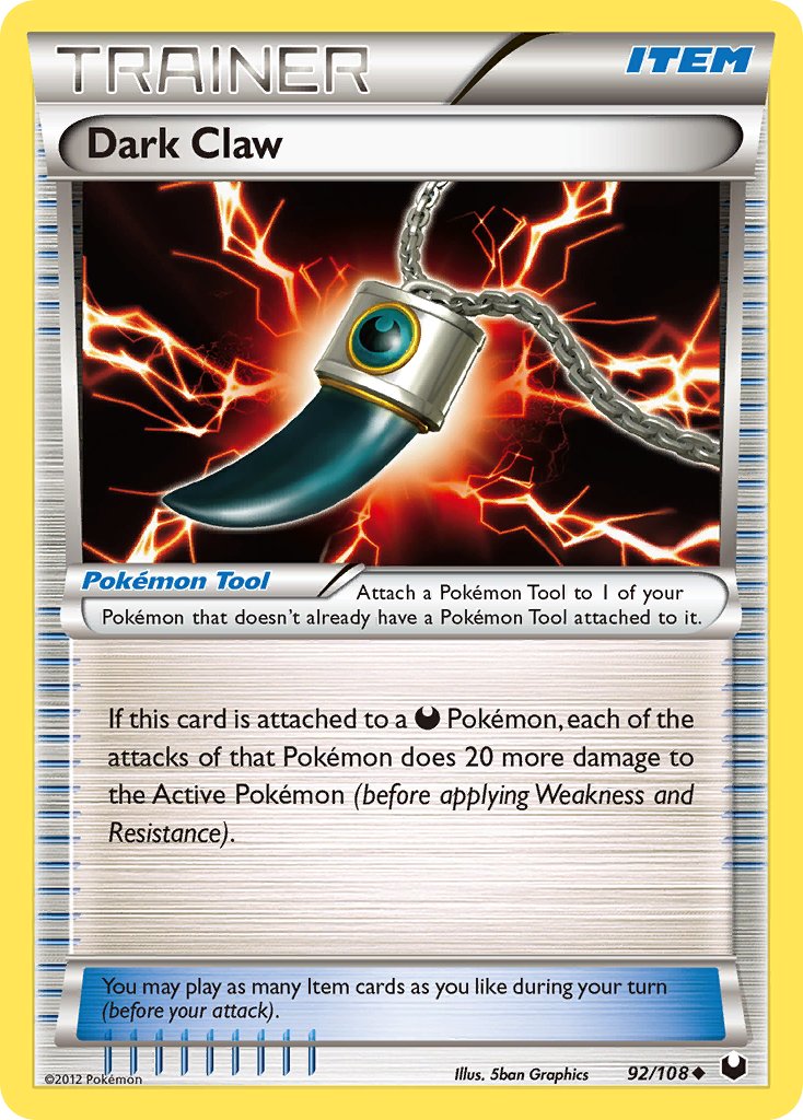 Dark Claw 92/108 Reverse Uncommon - MissingNo.