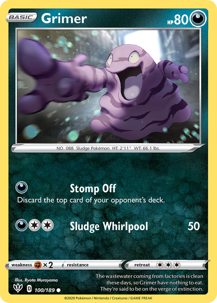 Grimer 100/189 Reverse Common - MissingNo.