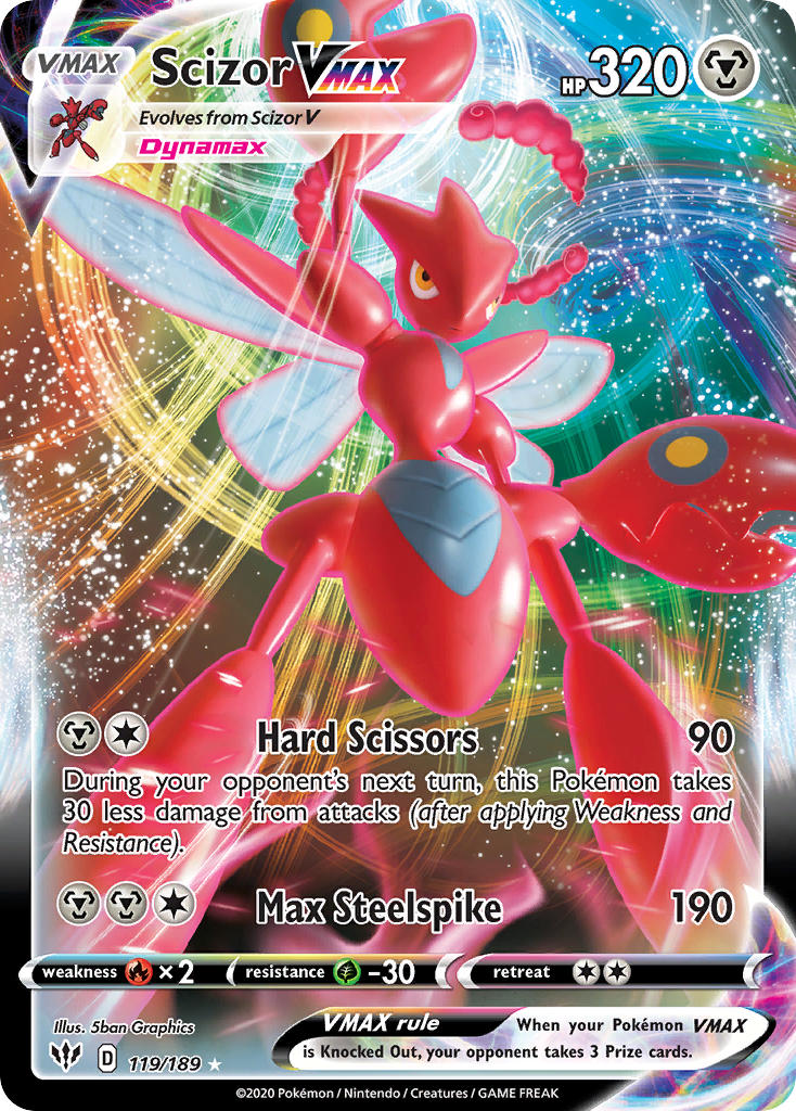 Scizor VMAX 119/189 Holo Rare VMAX - MissingNo.