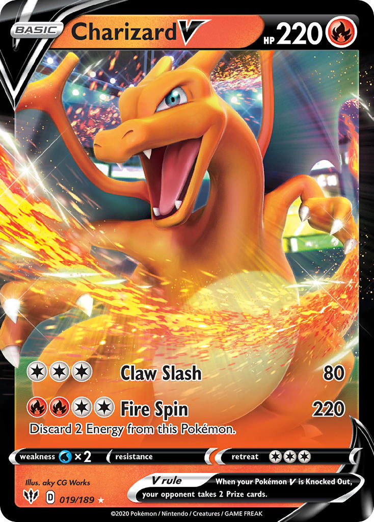 Charizard V 019/189 Play! Pokémon Stamp Prize Pack Series 001 Exclusive - MissingNo.