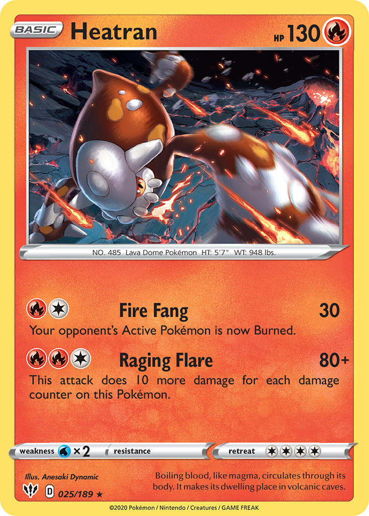 Heatran 025/189 Reverse Rare - MissingNo.