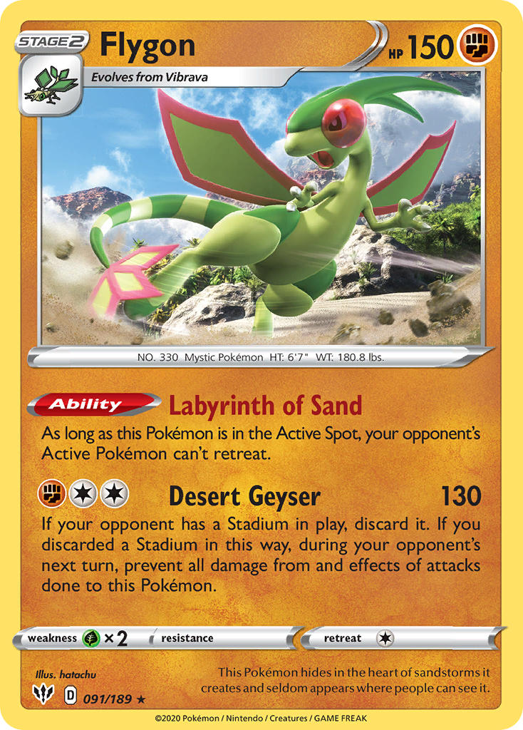 Flygon 091/189 Reverse Rare - MissingNo.