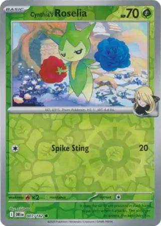 Cynthia's Roselia 7/182 Reverse Common - MissingNo.