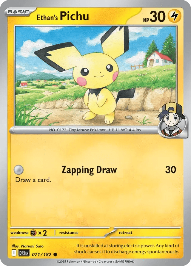 Ethan's Pichu 71/182 Common - MissingNo.