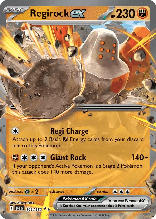 Regirock ex 101/182 Double Rare ex - MissingNo.