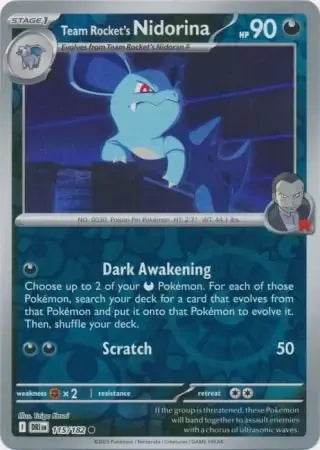 Team Rocket's Nidorina 115/182 Reverse Common - MissingNo.