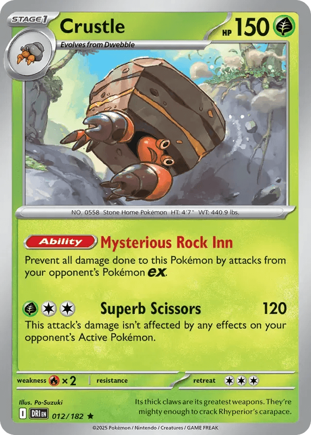 Crustle 12/182 Holo Rare - MissingNo.