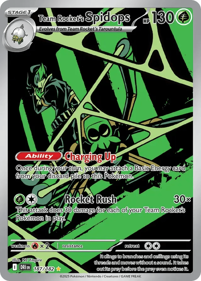 Team Rocket's Spidops 187/182 Illustration Rare - MissingNo.