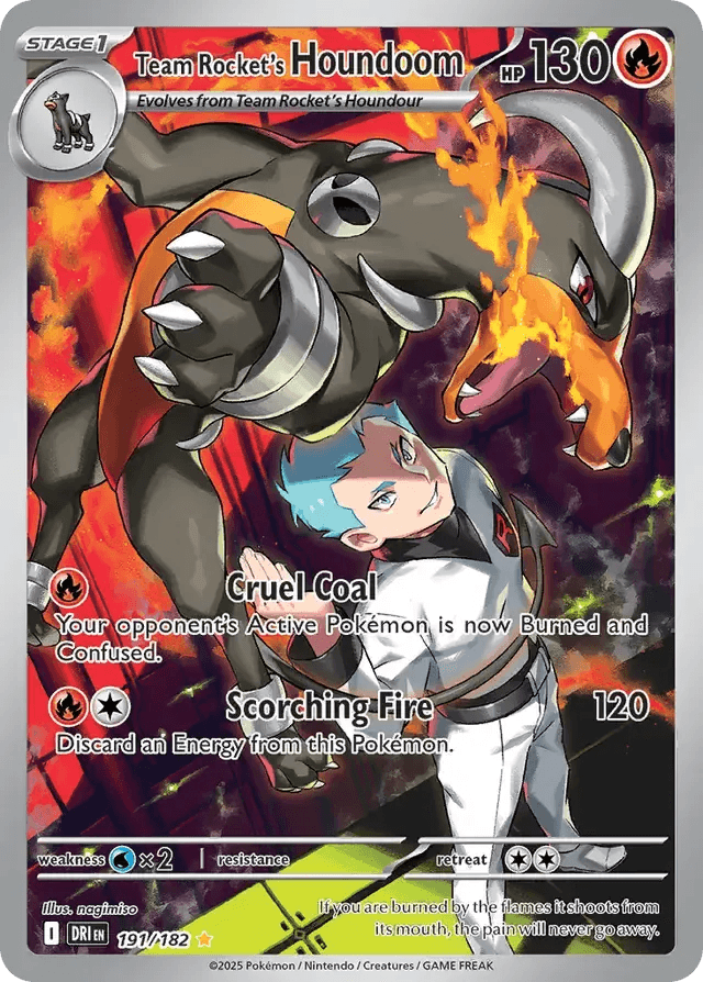 Team Rocket's Houndoom 191/182 Illustration Rare - MissingNo.