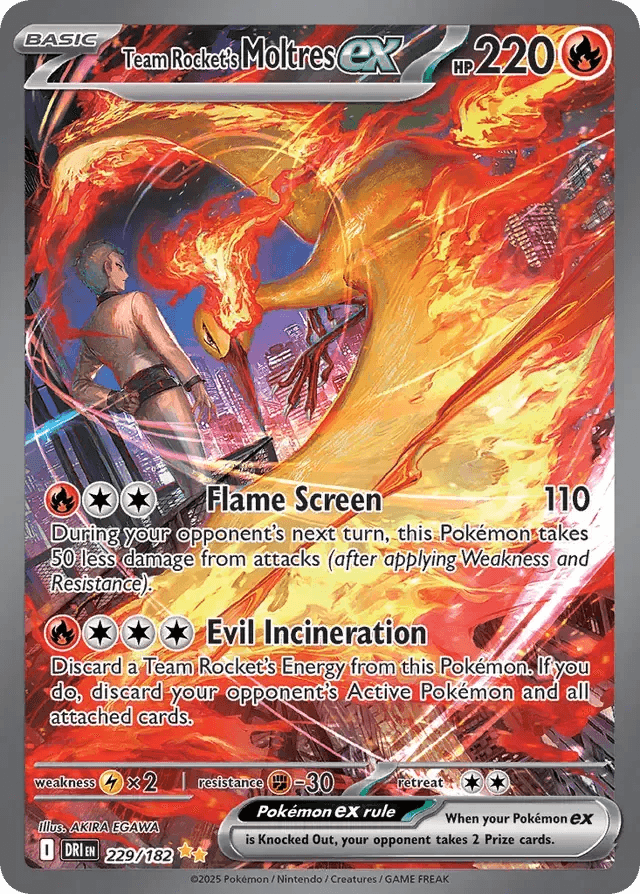 Team Rocket's Moltres ex 229/182 Special Illustration Rare ex - MissingNo.