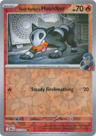 Team Rocket's Houndour 37/182 Reverse Common - MissingNo.