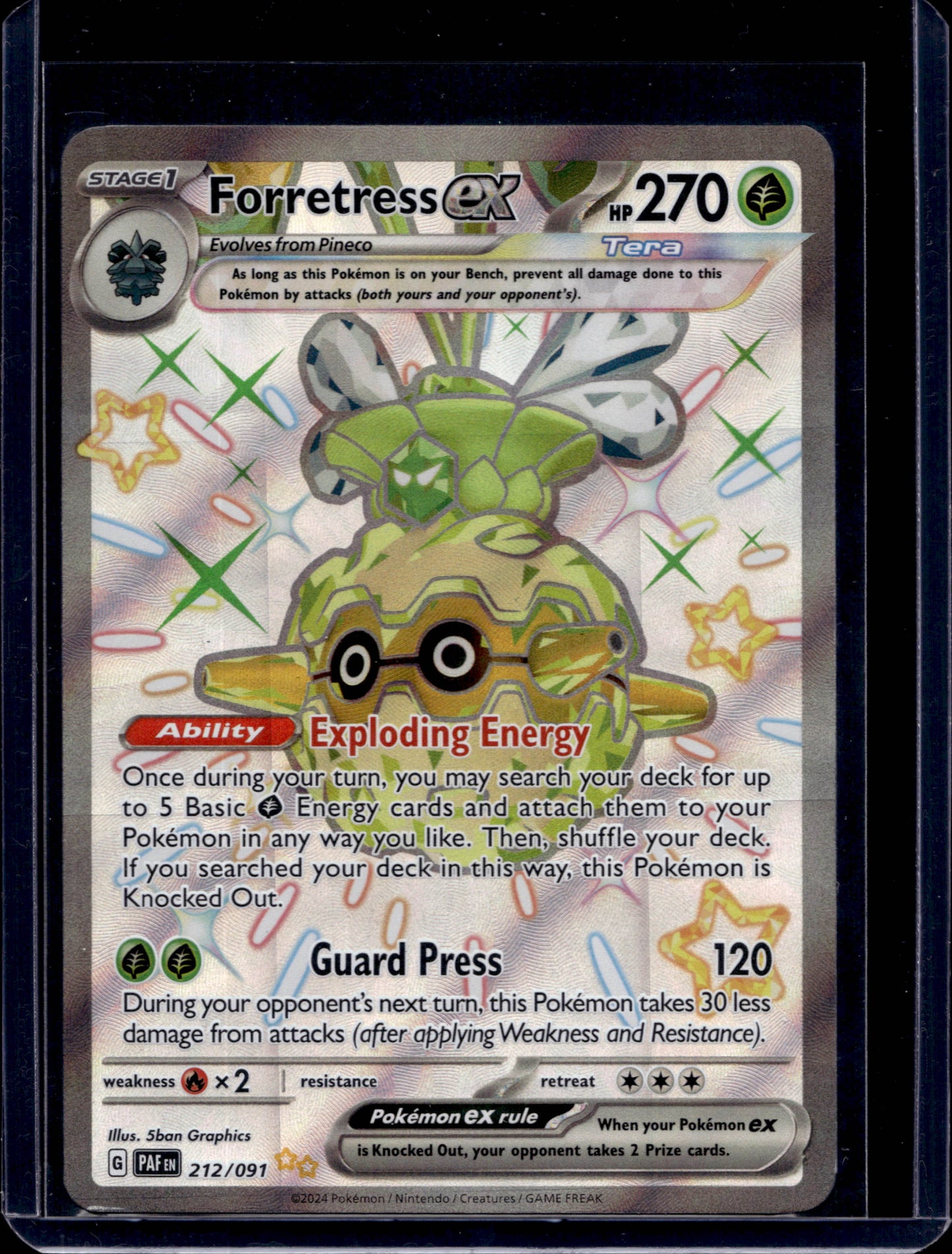 Forretress ex 212/91 Shiny Ultra Rare ex - MissingNo.