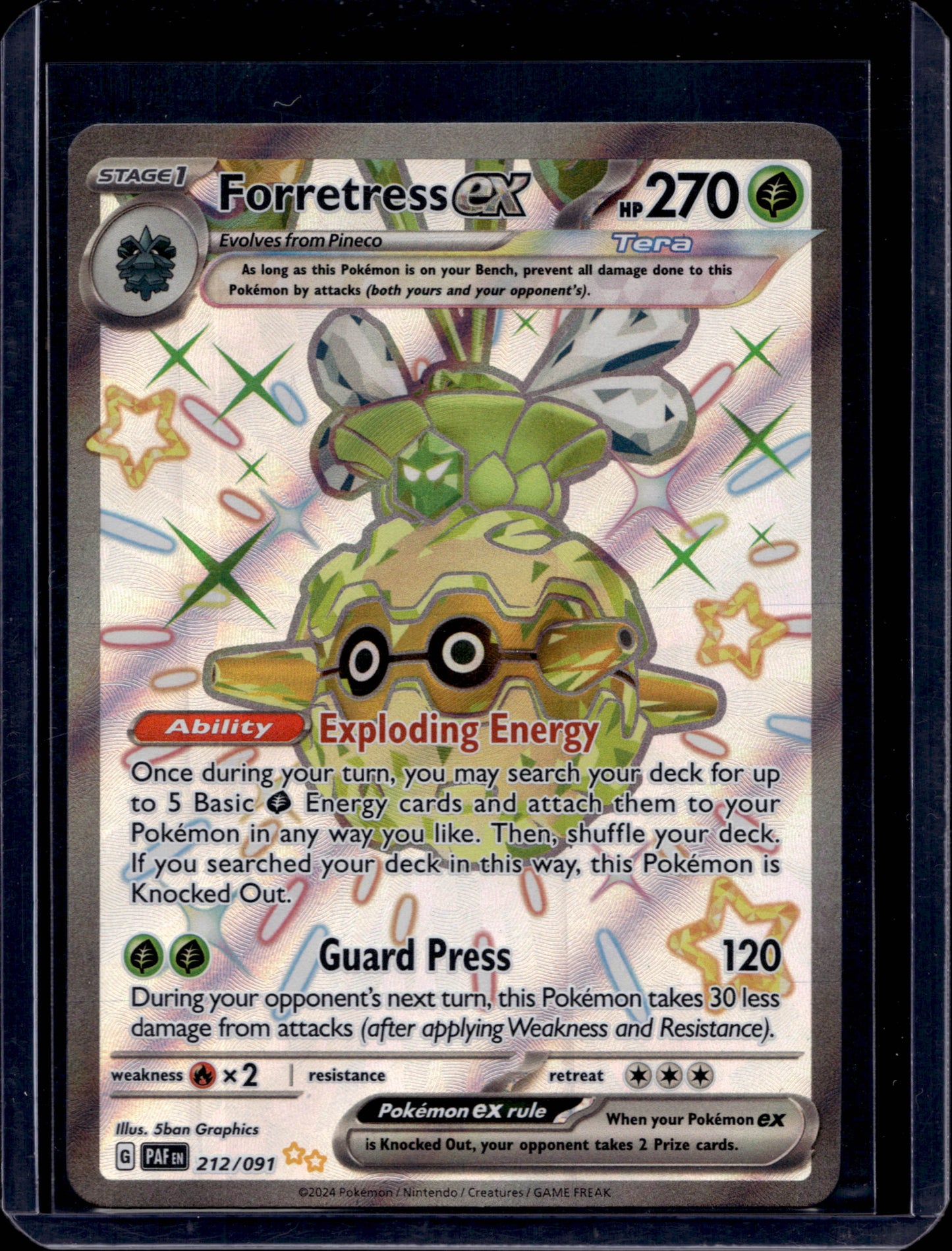 Forretress ex 212/91 Shiny Ultra Rare ex - MissingNo.