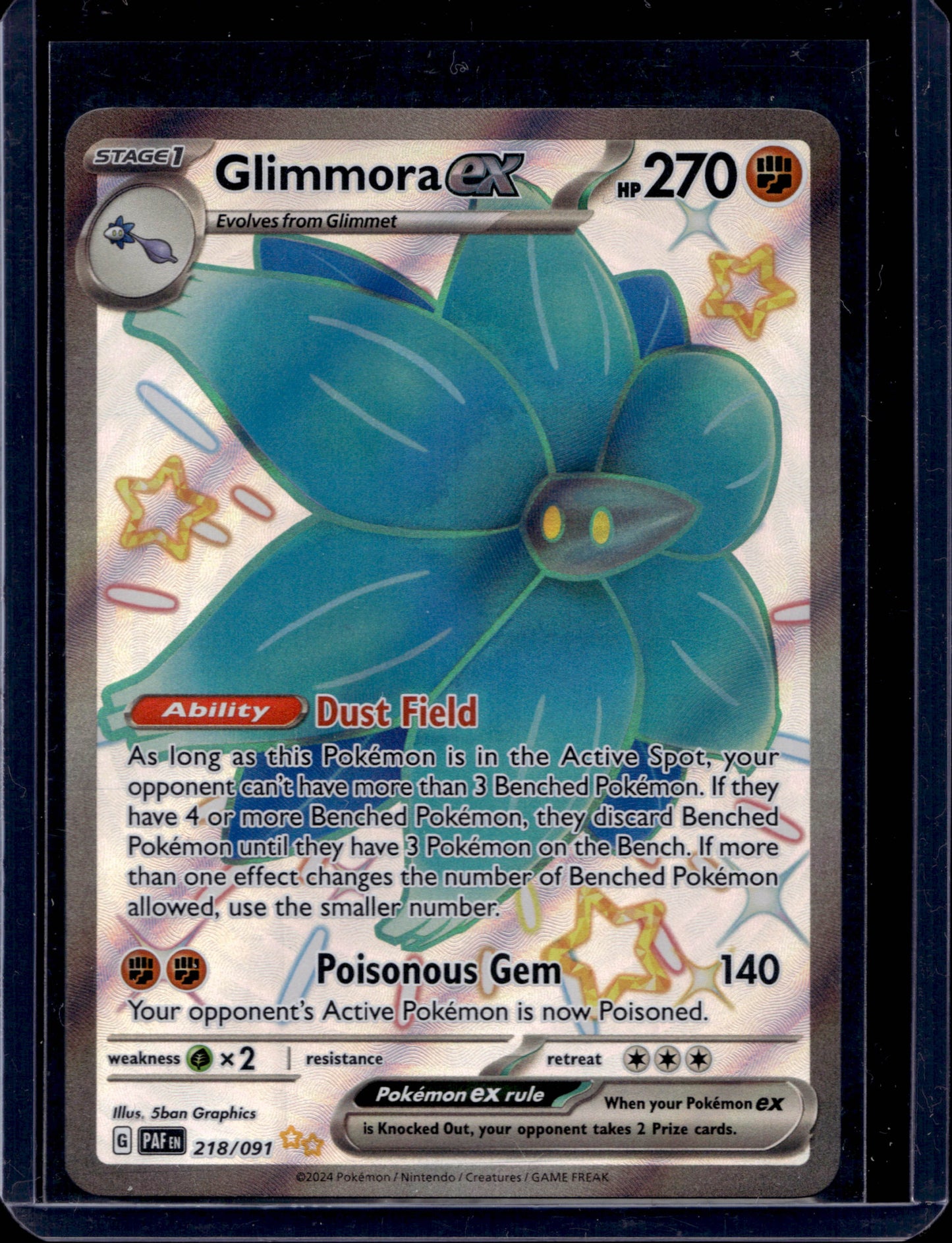 Glimmora ex 218/91 Shiny Ultra Rare ex - MissingNo.