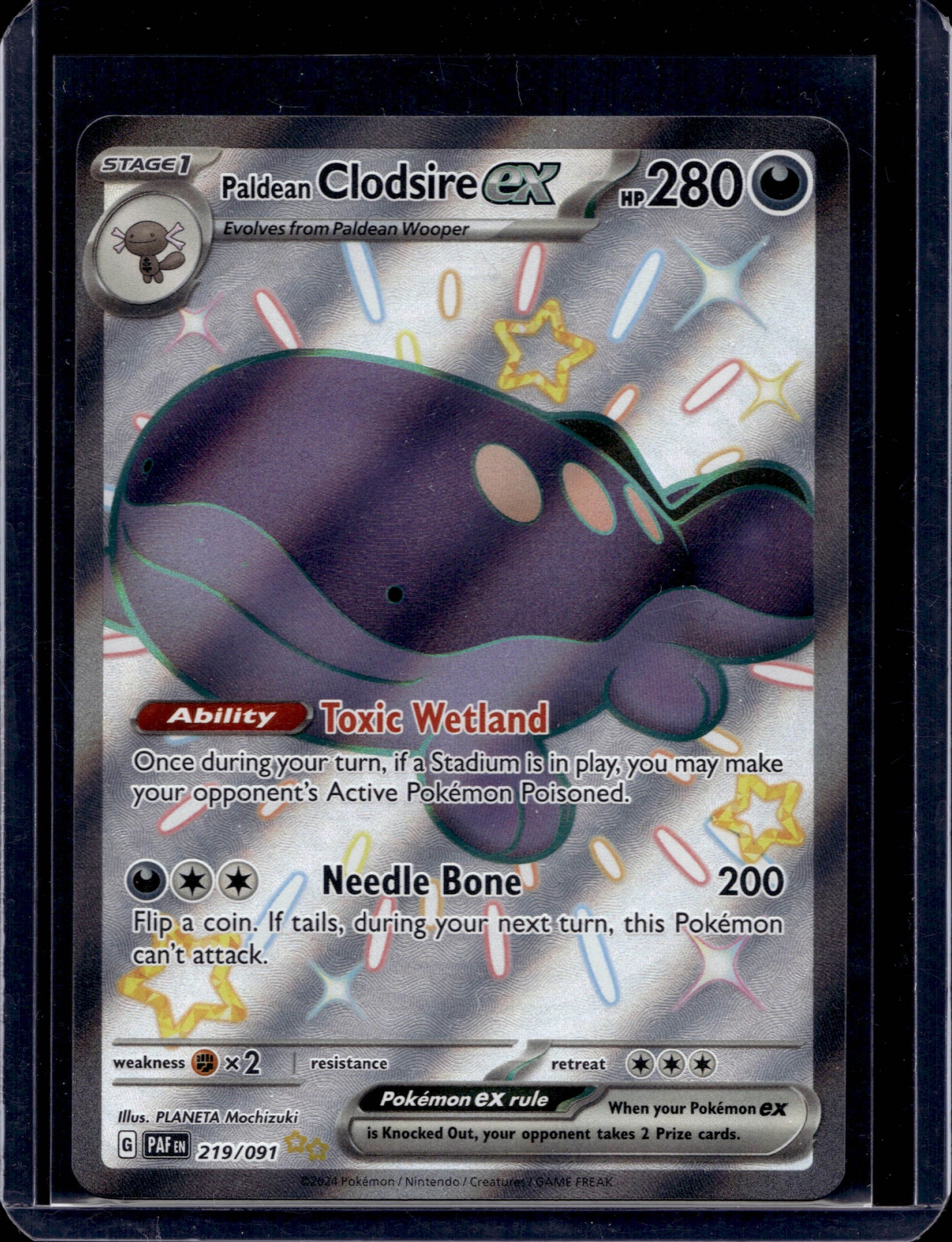 Paldean Clodsire ex 219/91 Shiny Ultra Rare ex - MissingNo.