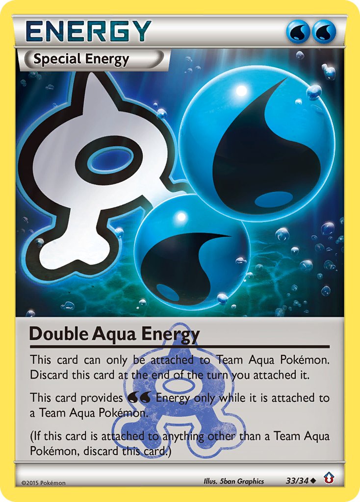 Double Aqua Energy 33/34 Uncommon - MissingNo.