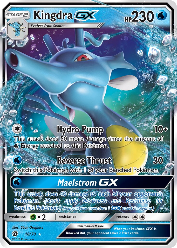 Kingdra GX 18/70 Holo Rare GX - MissingNo.