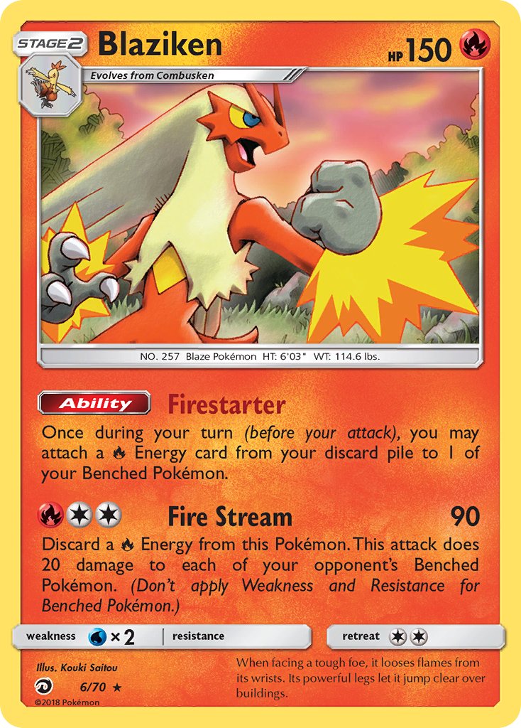 Blaziken 6/70 Holo Rare - MissingNo.