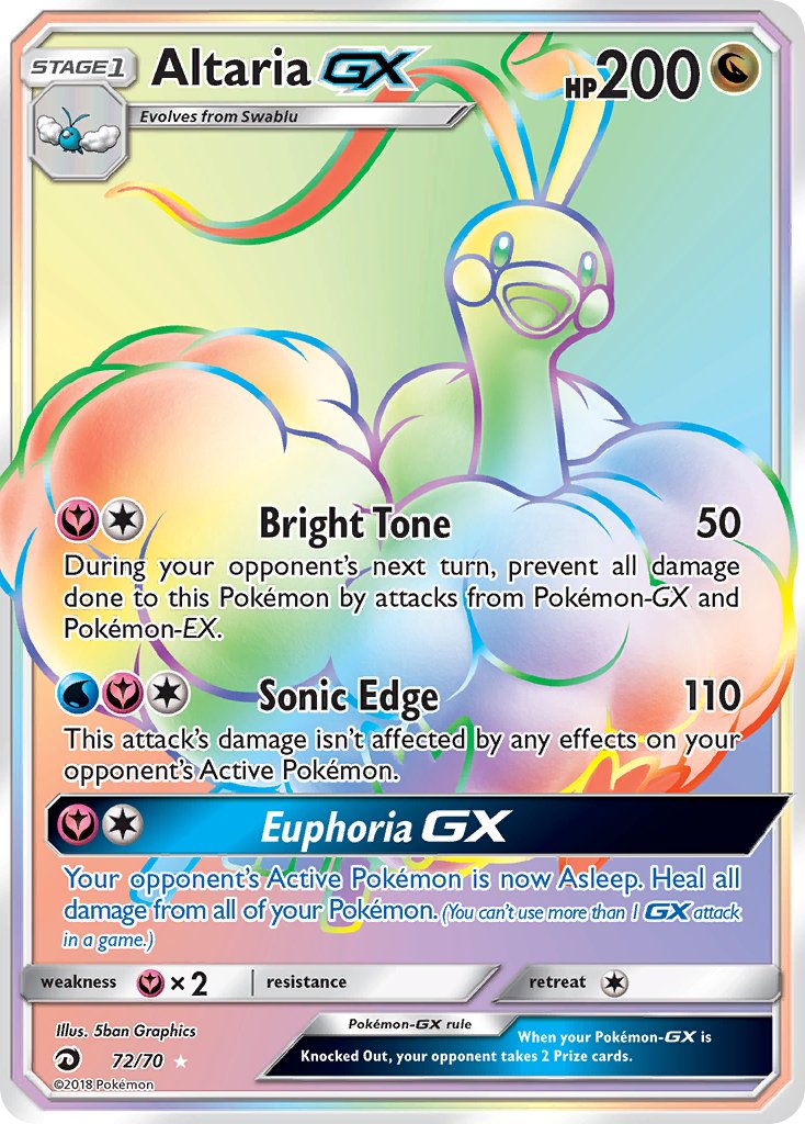 Altaria GX 72/70 Rainbow Secret Rare GX - MissingNo.