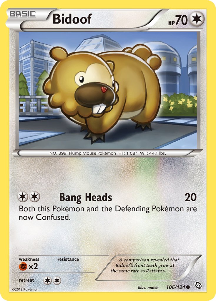 Bidoof 106/124 Reverse Common - MissingNo.