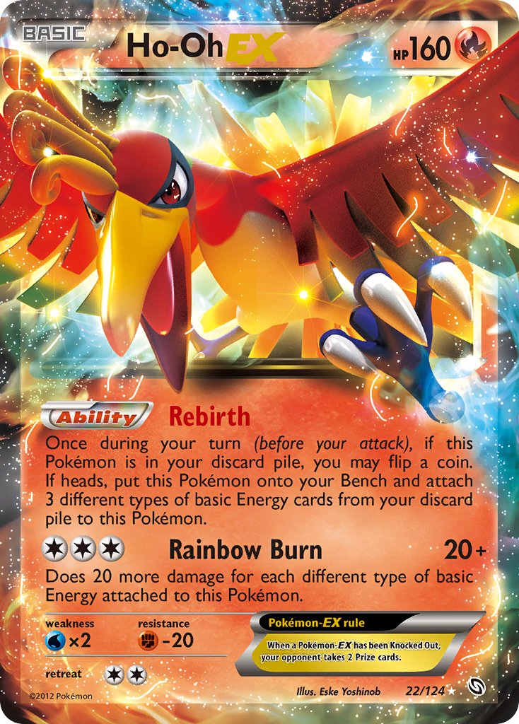 Ho-Oh EX 22/124 Holo Rare EX - MissingNo.