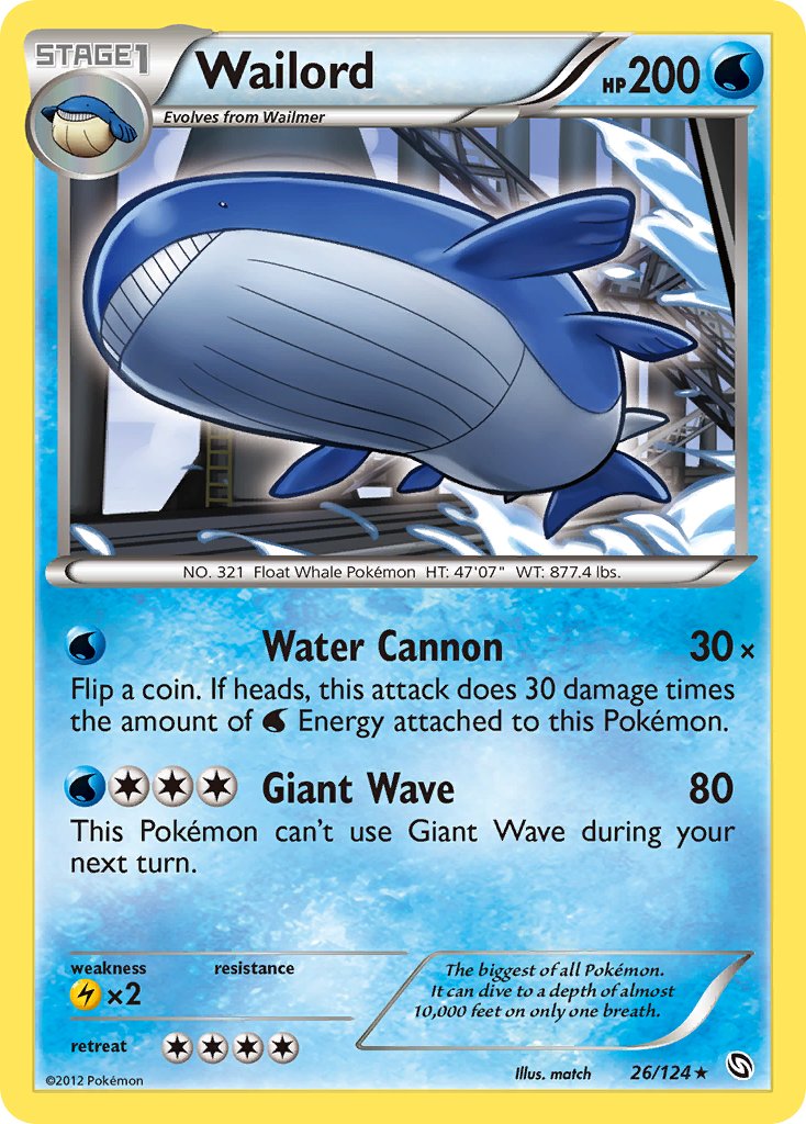 Wailord 26/124 Holo Rare - MissingNo.