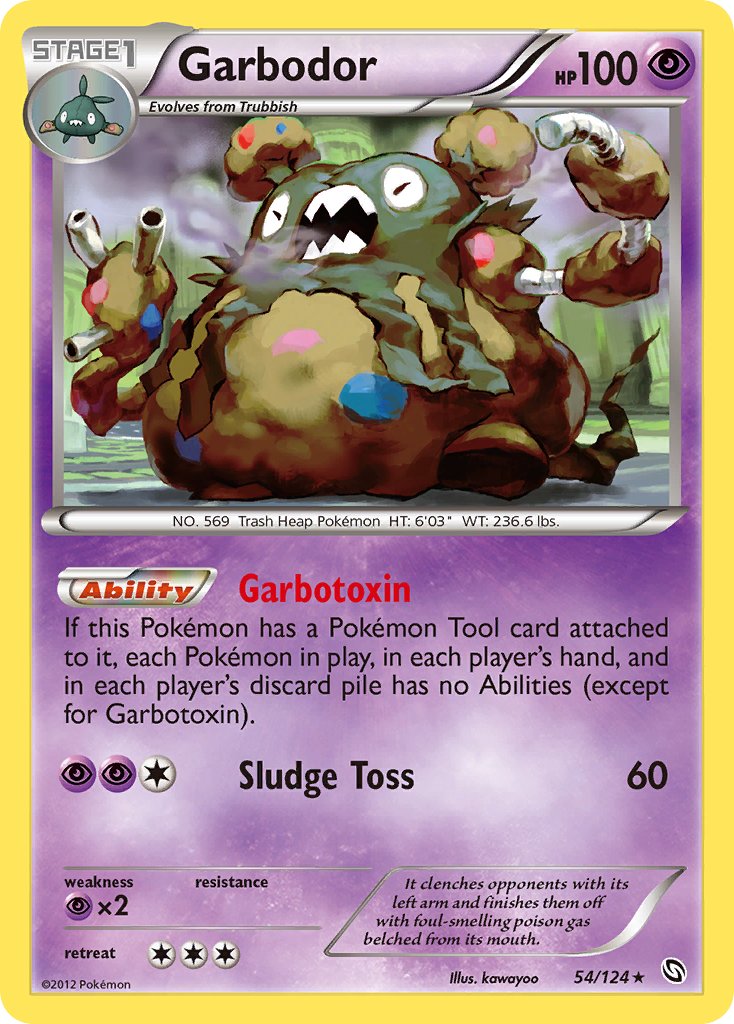 Garbodor 54/124 Holo Rare - MissingNo.