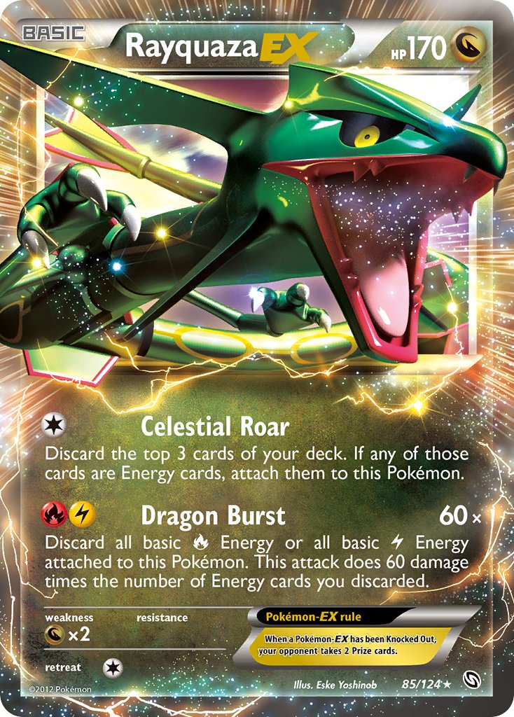 Rayquaza EX 85/124 Holo Rare EX - MissingNo.