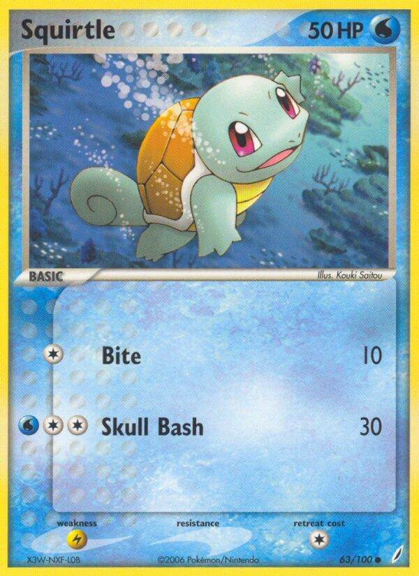 Squirtle 63/100 Reverse Common - MissingNo.