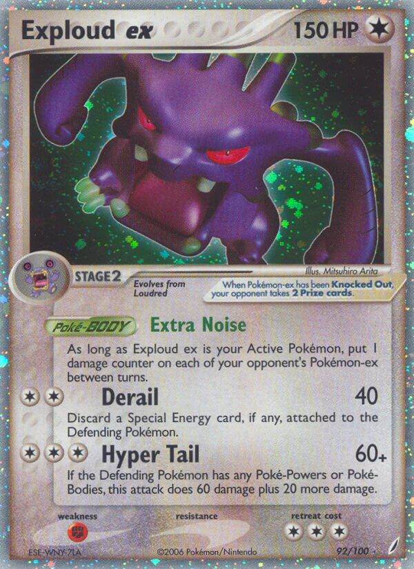 Exploud ex 92/100 Holo Rare ex - MissingNo.