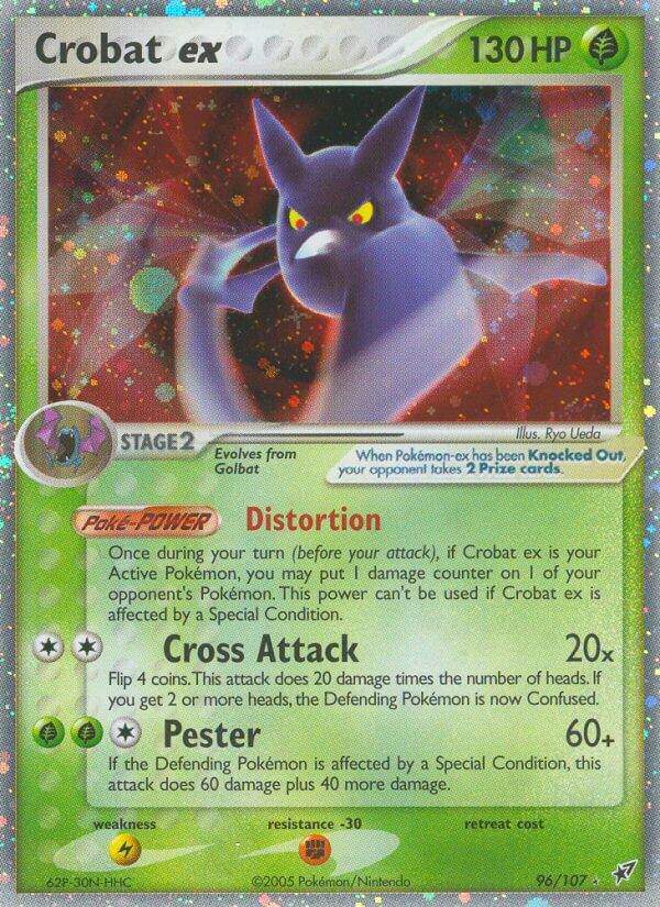 Crobat ex 96/107 Holo Rare ex - MissingNo.