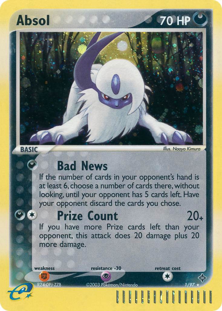 Absol 1/97 Reverse Rare - MissingNo.