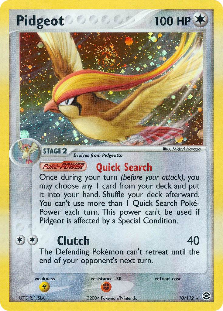 Pidgeot 10/112 Reverse Rare - MissingNo.