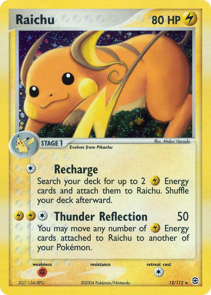Raichu 12/112 Reverse Rare - MissingNo.