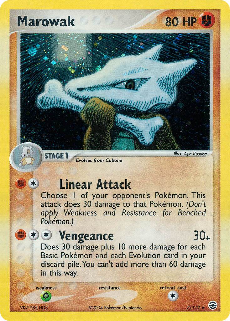 Marowak 7/112 Reverse Rare - MissingNo.