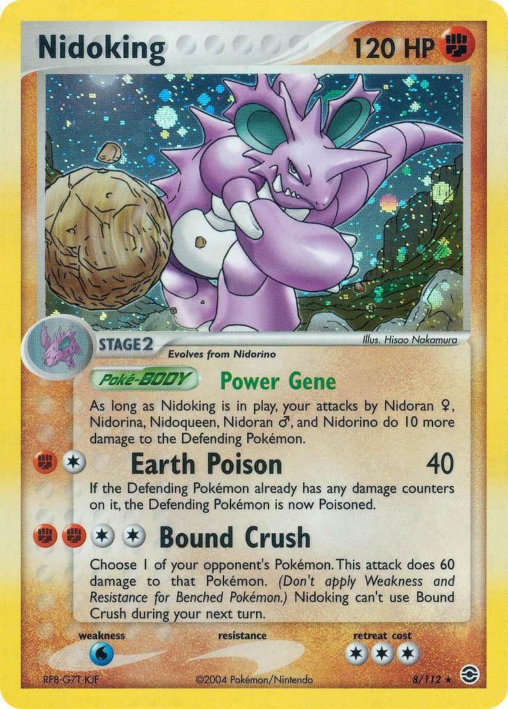 Nidoking 8/112 Reverse Rare - MissingNo.