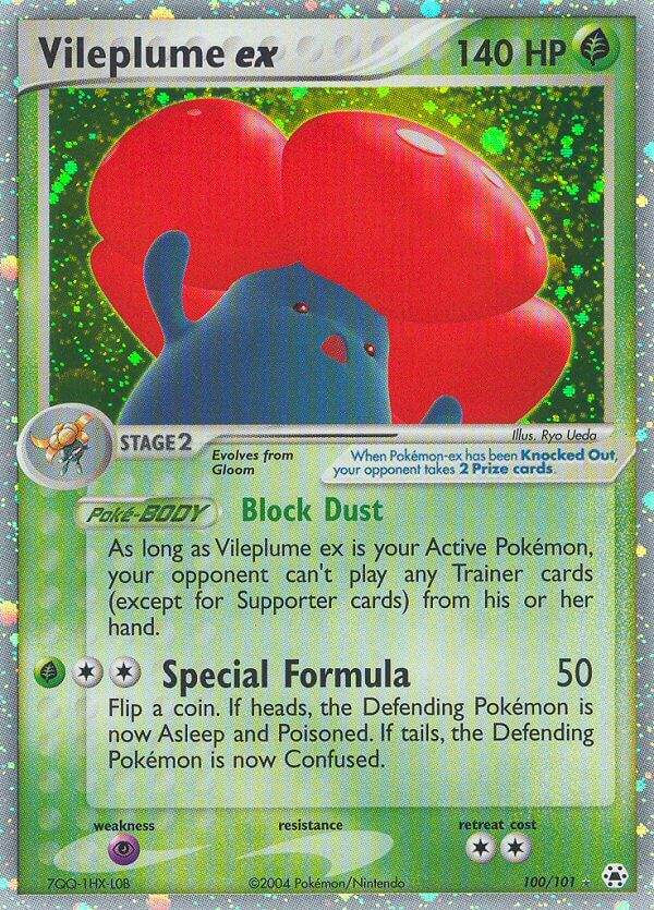 Vileplume ex 100/101 Holo Rare ex - MissingNo.
