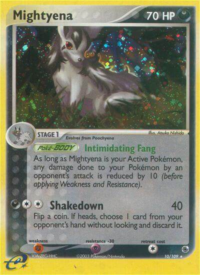 Mightyena 10/109 Reverse Rare - MissingNo.