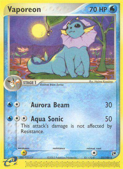 Vaporeon 25/100 Non-Holo Rare - MissingNo.