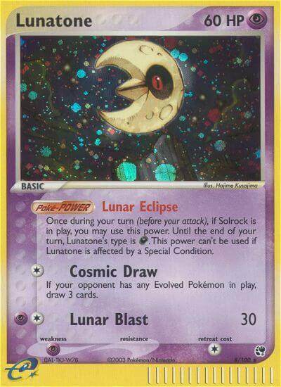 Lunatone 8/100 Holo Rare - MissingNo.
