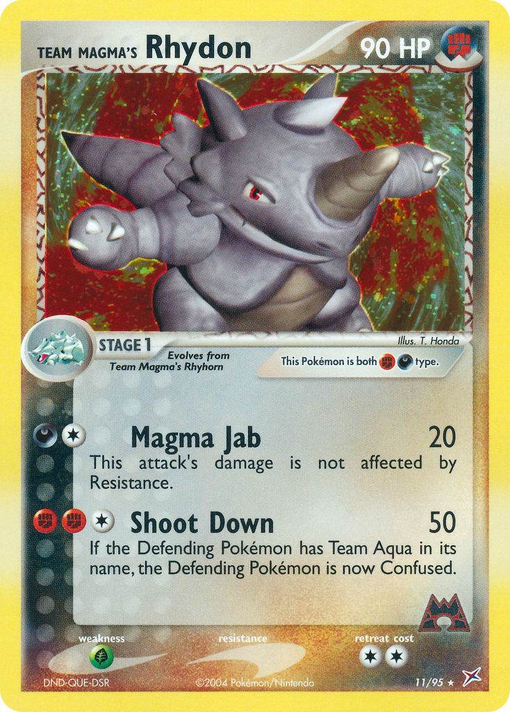 Team Magma's Rhydon 11/95 Holo Rare - MissingNo.