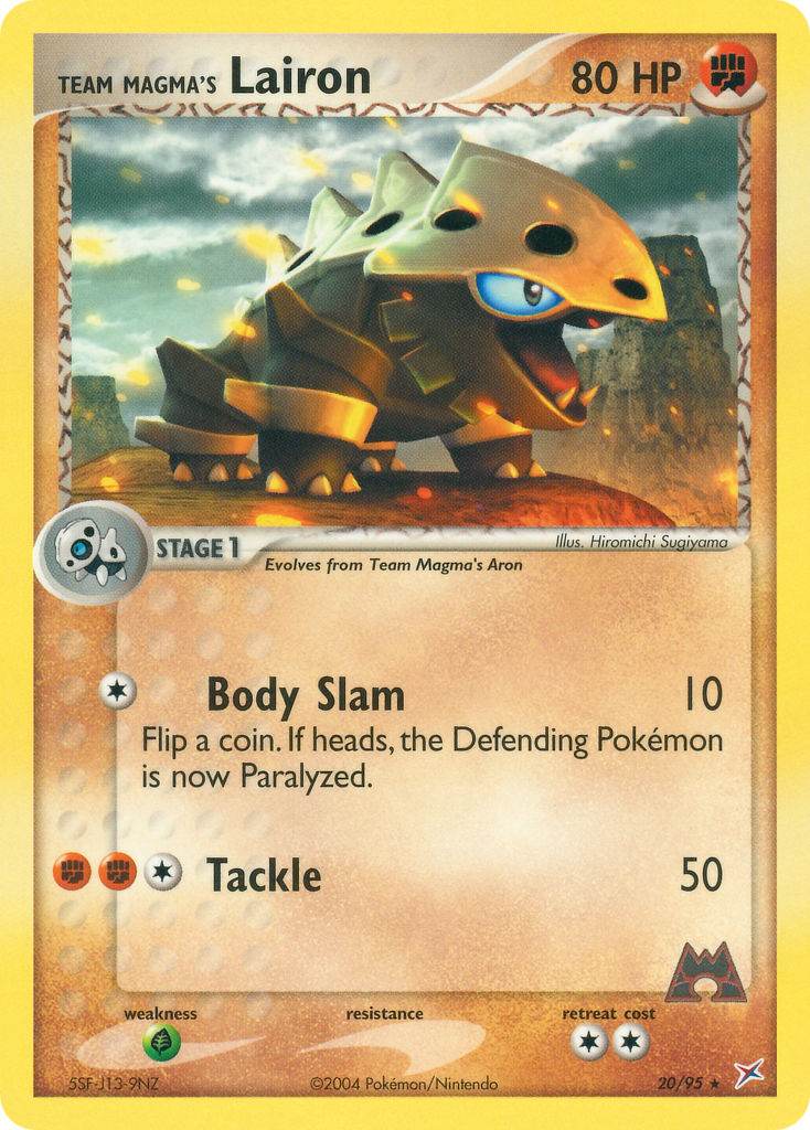 Team Magma's Lairon 20/95 Reverse Rare - MissingNo.