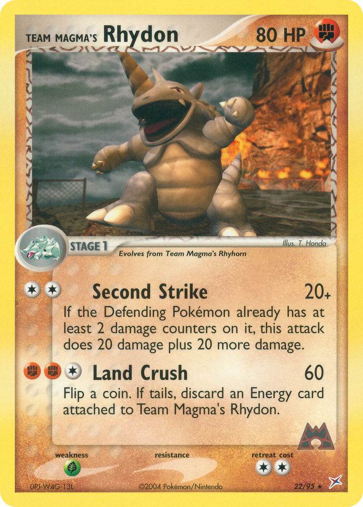 Team Magma's Rhydon 22/95 Non-Holo Rare - MissingNo.