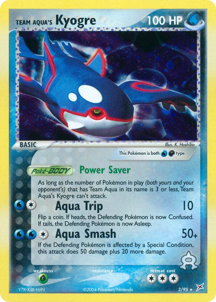 Team Aqua's Kyogre 3/95 Reverse Rare - MissingNo.