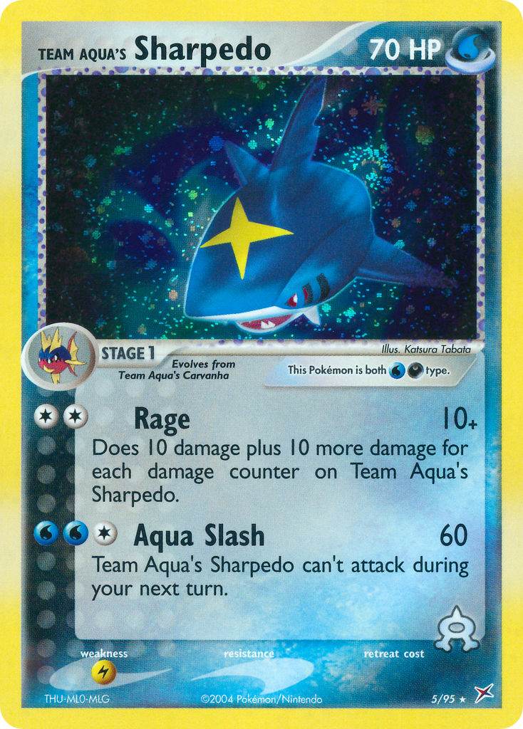 Team Aqua's Sharpedo 5/95 Holo Rare - MissingNo.