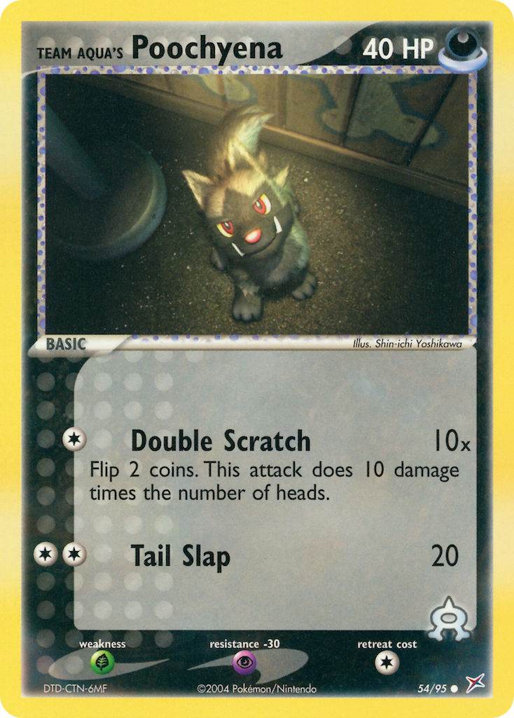 Team Aqua's Poochyena 54/95 Common - MissingNo.