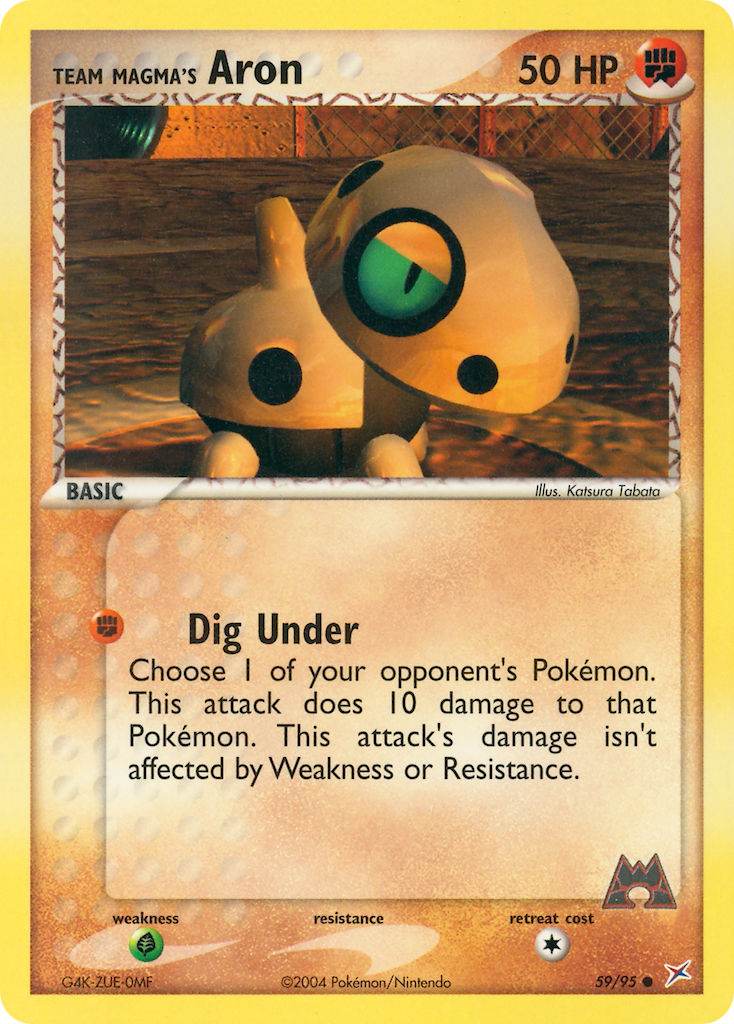 Team Magma's Aron 59/95 Reverse Common - MissingNo.
