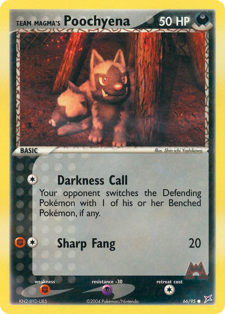 Team Magma's Poochyena 66/95 Common - MissingNo.